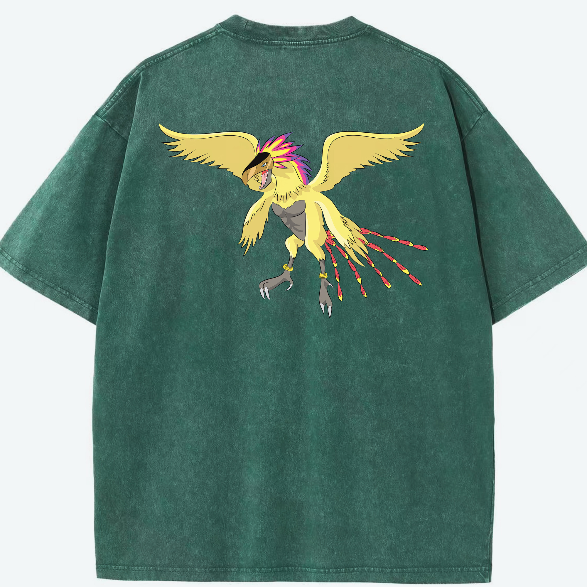 （画像用） Digimon デジタルモンスター/デジモン 綿100% ヴィンテージ風 半袖Tシャツ（背面プリント）